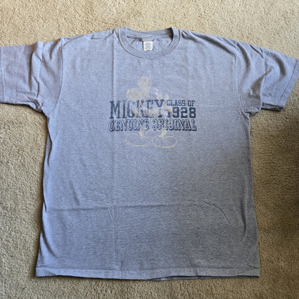 Disney heather gray Mickey Mouse 1928 short sleeve t-shirt graphic tee 2X XXL